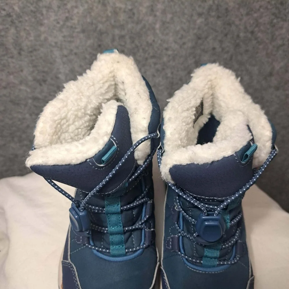 Merrell Waterproof Snow Boots Youth 13M Crush 3.0 Blue Lace Up Faux Fur MK166125